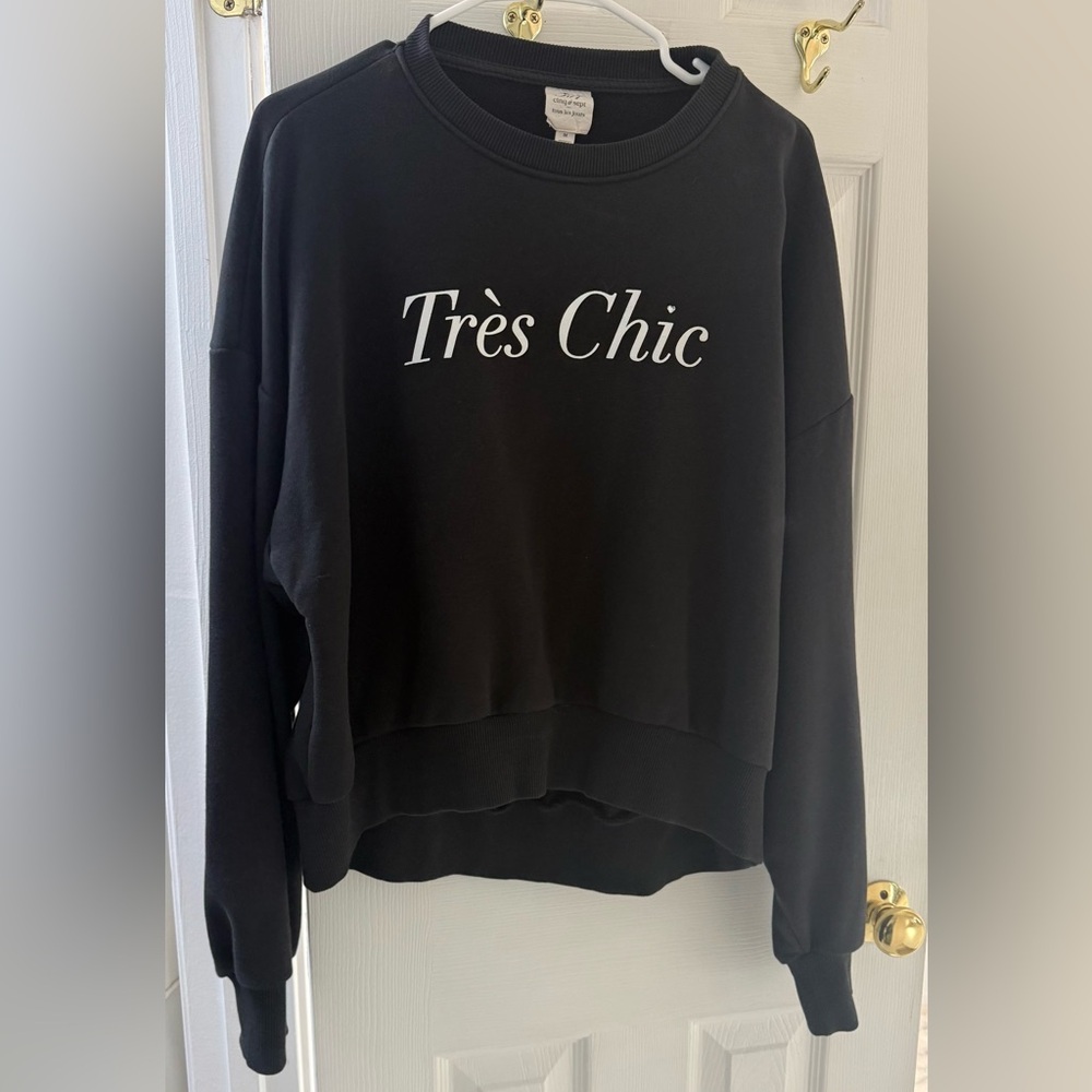 Cinq à Sept Black 'Très Chic' Sweatshirt